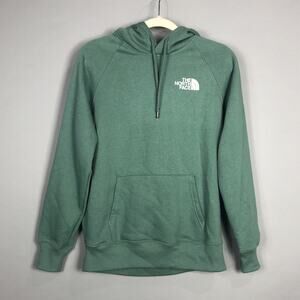 The North Face Womens Box NSE Pullover Fleece Hoodie S Green Outdoors Casual